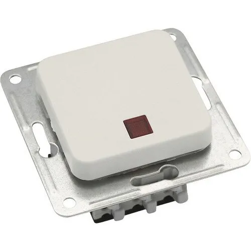 Intrerupator simplu & cap-scara Roth Lange Basic, cu lumina, alb