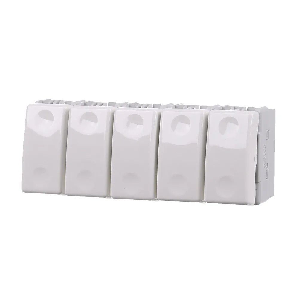 Intrerupator simplu Gewiss Top System, modular, IP20, alb (set 5 buc)