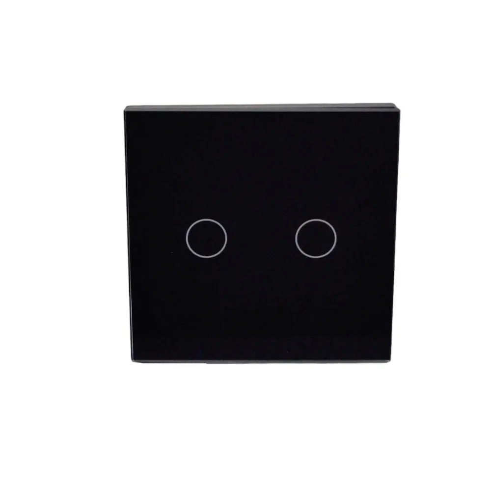 Intrerupator tactil dublu Doc, IP20, negru