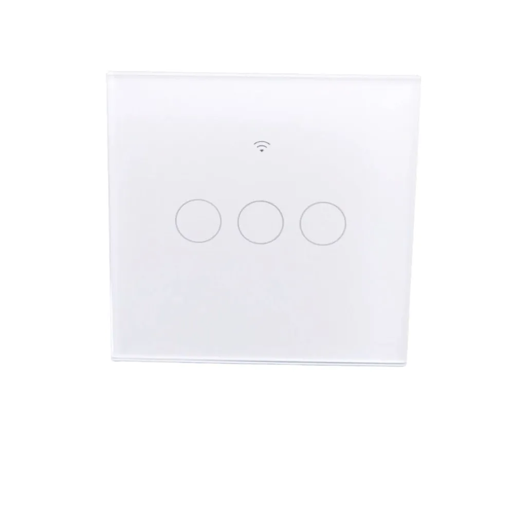 Intrerupator tactil triplu Doc, Wi-Fi, IP20, alb