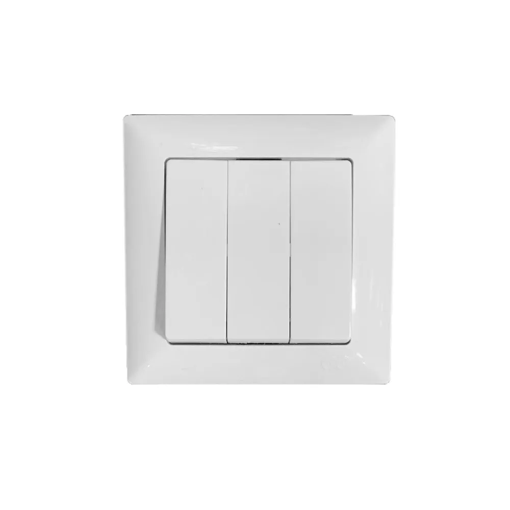 Intrerupator triplu Gunsan Visage, clasic, IP20, alb