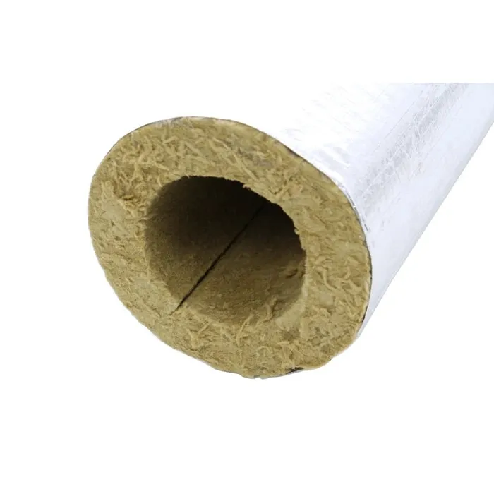 Izolatie teava, vata minerala, cu aluminiu, tip cochilie, diametru interior 76 mm, grosime 30 mm, L 1 m