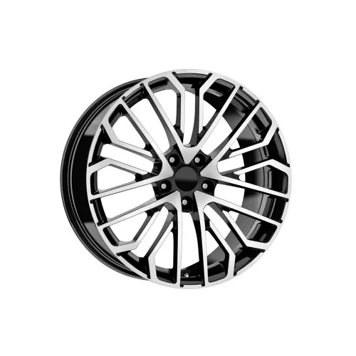 Jante DY1647 KM 17x7.5 5x100 ET40 negru polish diamond cut compatibile Skoda Volkswagen Audi Seat