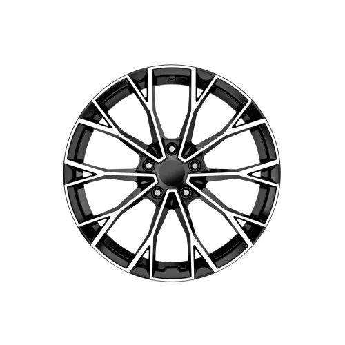 Jante DY1736 KM 16x6.5 5x112 ET35 negru polish diamond cut compatibile Volkswagen Audi Seat Skoda Cupra — imaginea 2