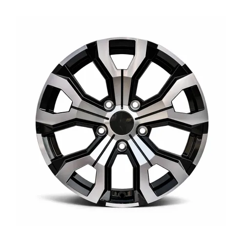 Jante DY1887 B/D KM 17x7 5x114.3 ET35 negru diamond cut compatibile Dacia, Renault, Nissan, Toyota, Subaru, Honda, Lexus — imaginea 2