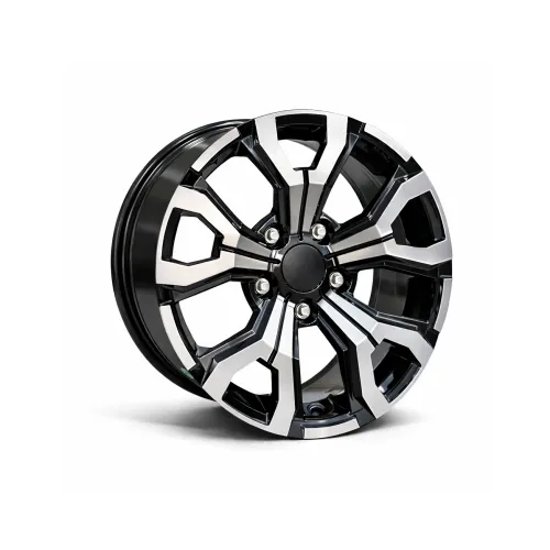 Jante DY1887 B/D KM 17x7 5x114.3 ET35 negru diamond cut compatibile Dacia, Renault, Nissan, Toyota, Subaru, Honda, Lexus