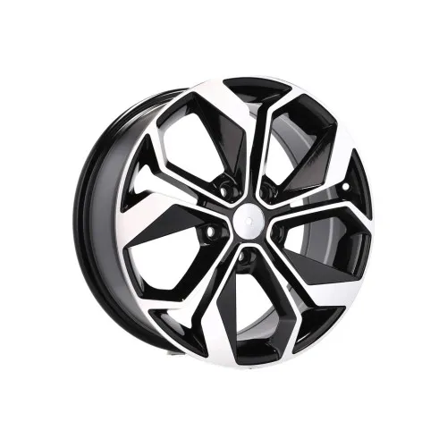 Jante DY1906 KM 16x7 5x114.3 ET35 negru polish diamond cut compatibile Dacia Renault Nissan Toyota