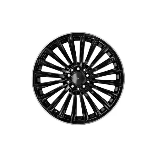 Jante DY1989 KM 19x8 19x9 5x112 compatibile Mercedes negre cu margine diamond cut — imaginea 2