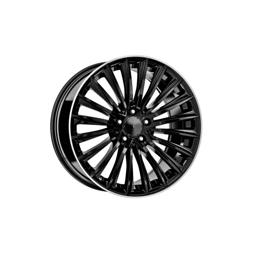 Jante DY1989 KM 19x8 19x9 5x112 compatibile Mercedes negre cu margine diamond cut