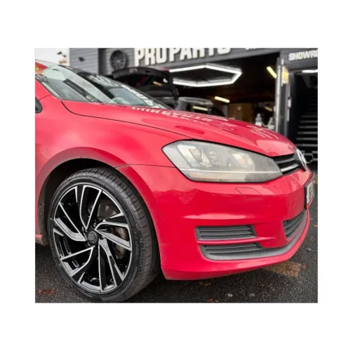 Jante DY726 KM 16x7 5x100 ET35 negru polish diamond cut compatibile Skoda Volkswagen Audi Seat — imaginea 3