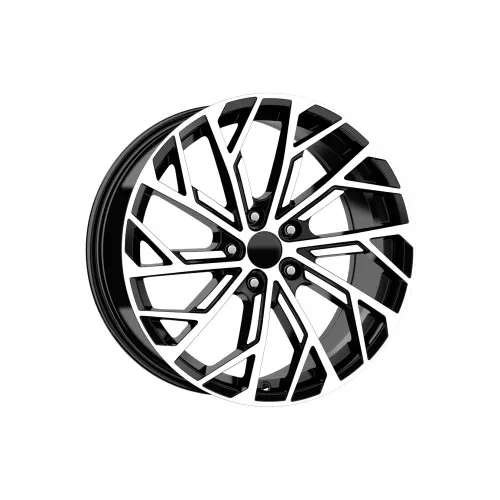 Jante DY817 KM 17x7.5 5x100 ET35 negru polish diamond cut compatibile Skoda Volkswagen Audi Seat