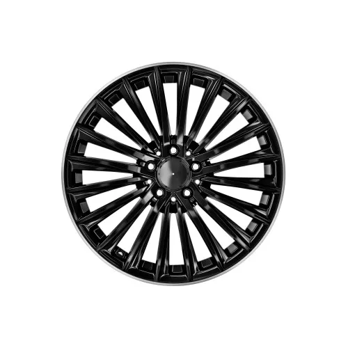 Jante DY988 KM 18x8 18x9 5x112 ET40 ET48 negru margine polish diamond cut compatibile Mercedes — imaginea 2
