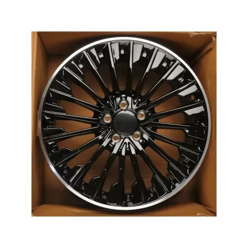 Jante PDW 19x8 5x112 ET38 negru cu margine polish compatibile Mercedes — imaginea 3