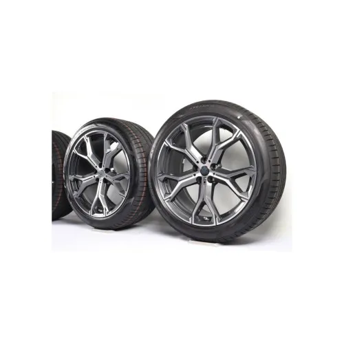 Jante PDW 22x10 fata 22x11 spate 5x112 ET40 ET35 gri antracit polish compatibile BMW NX / LC5445R95 NX — imaginea 3