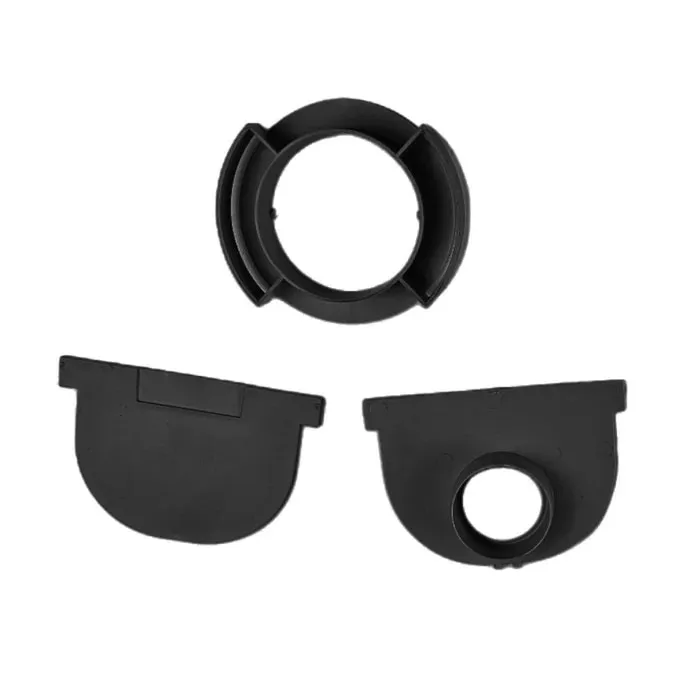 Kit accesorii rigola exterioara ACO H90, polipropilena, negru, 3 piese/set