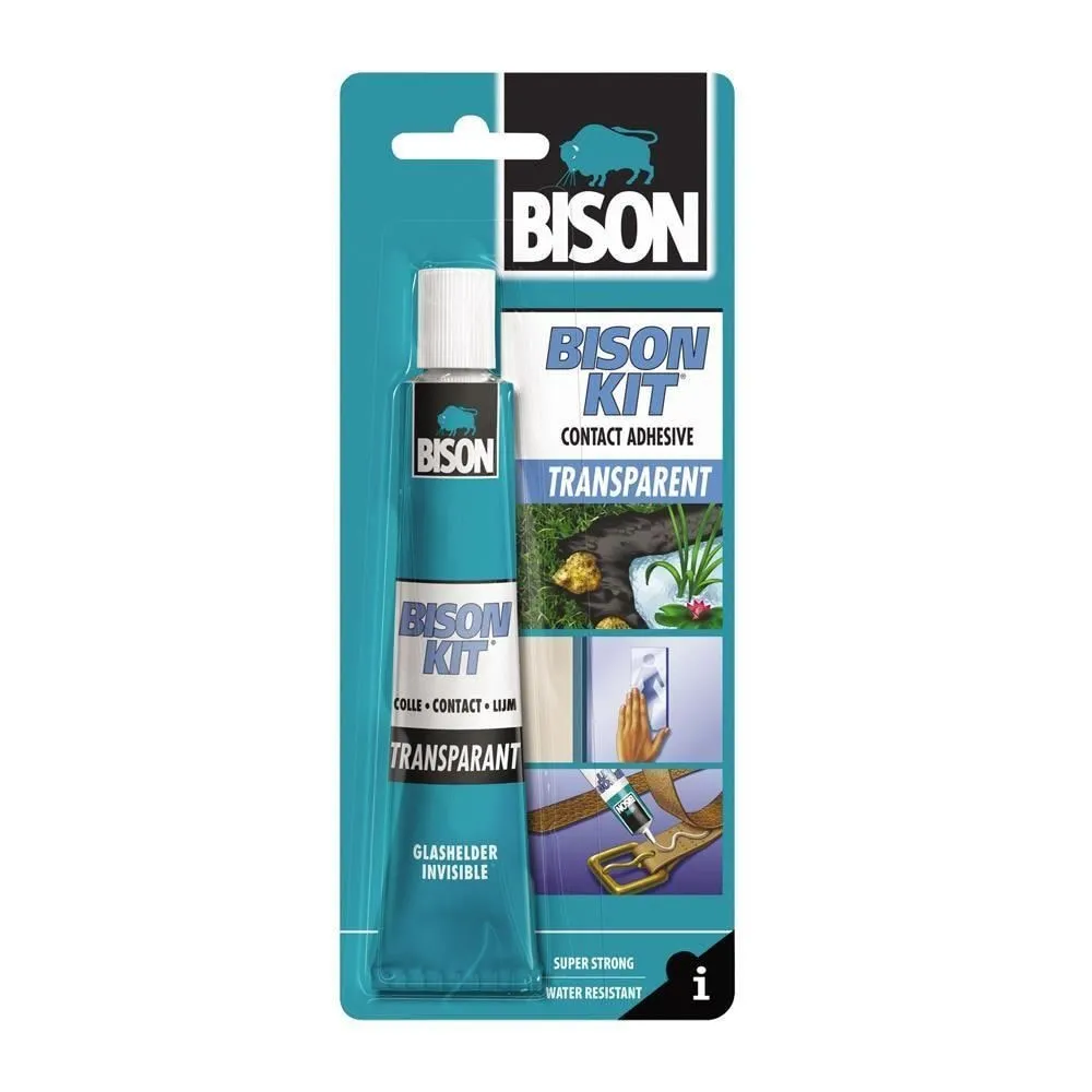 Kit Adeziv de Contact tip Prenadez BISON, 50 ml, Transparent, Rezistent la Apa