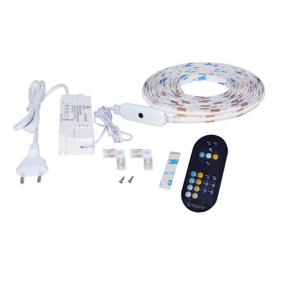 Kit banda LED COB Cutflexi, 5m, 1000 lm/m, CCT (2700-6500 K), dimabila