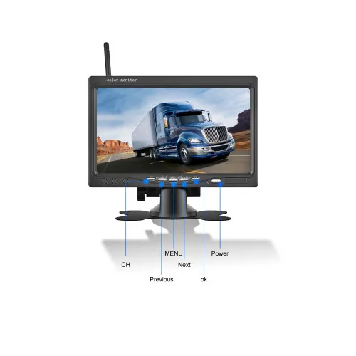 Kit camera wireless fata spate 1080P cu monitor 7 inch night vision IP68 BSD — imaginea 3