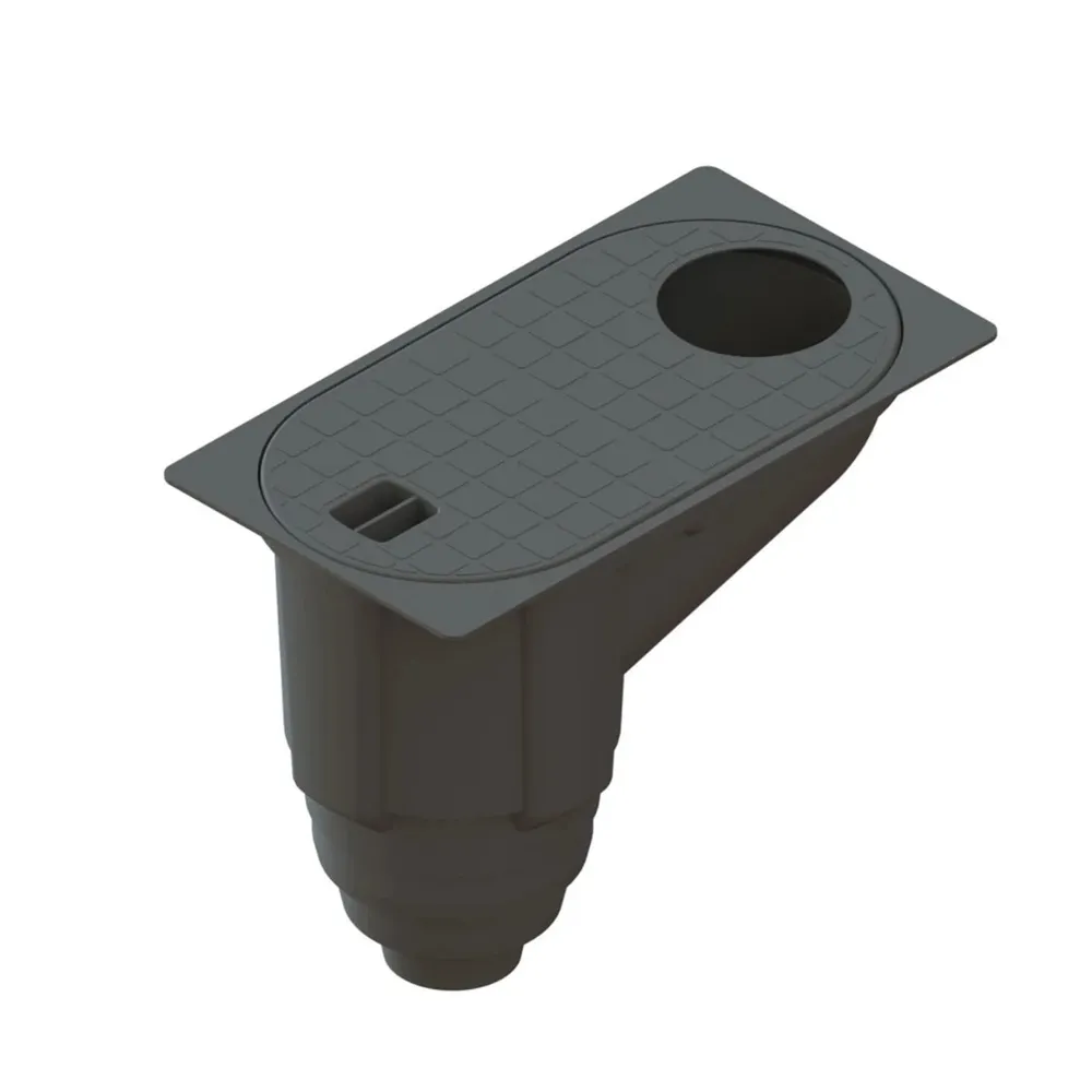 Kit camin scurgere burlan, negru, PP, A 15, 303 x 234 x 164 mm