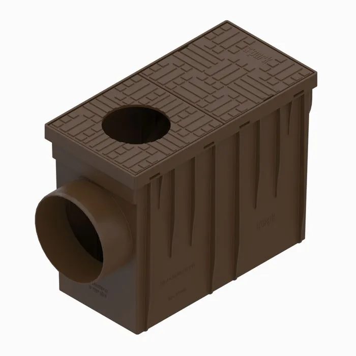 Kit camin scurgere burlan Vodaland, PP, maro, iesire orizontala, A15, 315 x 220 x 140 mm