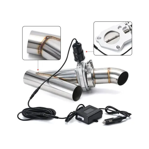 Kit cut off valve V evacuare auto cu telecomanda si colier V-band 76 mm inox — imaginea 3