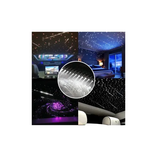 Kit fibra optica LED RGB+W plafon instelat cu efect meteorit - Stea Cazatoare 700 fire ,3m 12V — imaginea 3