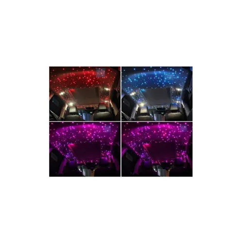 Kit fibra optica plafon instelat LED RGB cu telecomanda 0,75mm 200 fire 3 metri 12V — imaginea 2