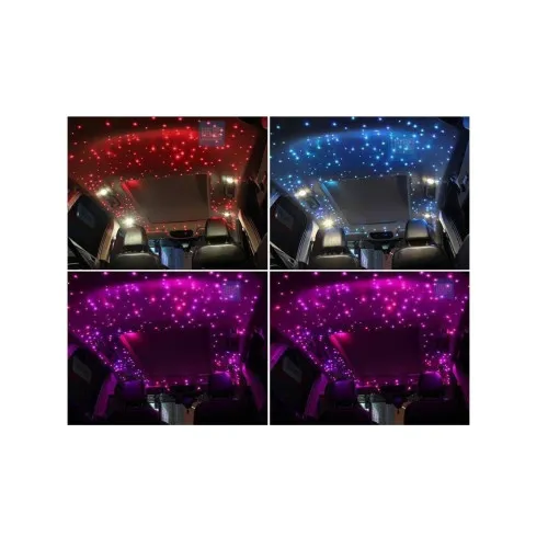 Kit fibra optica plafon instelat LED RGB cu telecomanda 0.75mm 500 fire 3 metri 12V