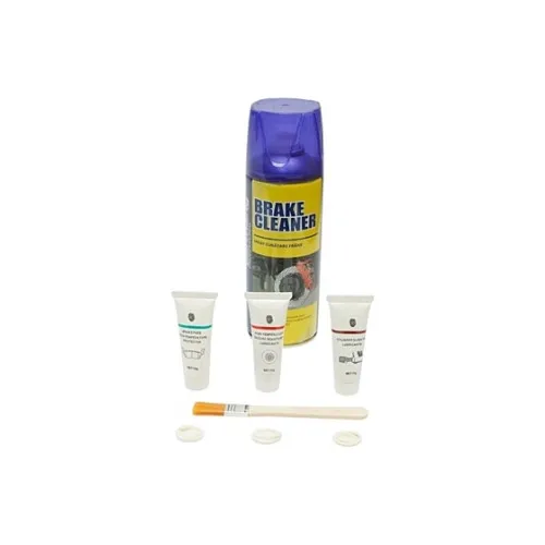 Kit intretinere sistem franare cu spray curatare frane pasta anti-scartait lubrifiant si vaselina etrieri