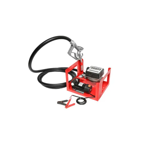 Kit pompa transfer motorina 12V debit 40L/min cu contor furtun aspiratie 1.5m furtun transfer 4m si pistol — imaginea 2