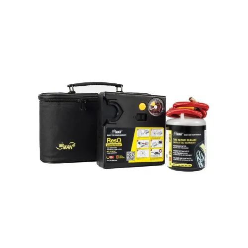 Kit reparatie pana anvelopa AIRMAN ResQ 12V cu compresor si solutie etansare 450ml