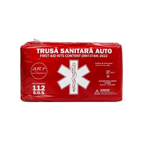 Kit siguranta auto complet trusa tip borseta omologata RAR 2 triunghiuri vesta geanta stingator A58 — imaginea 2