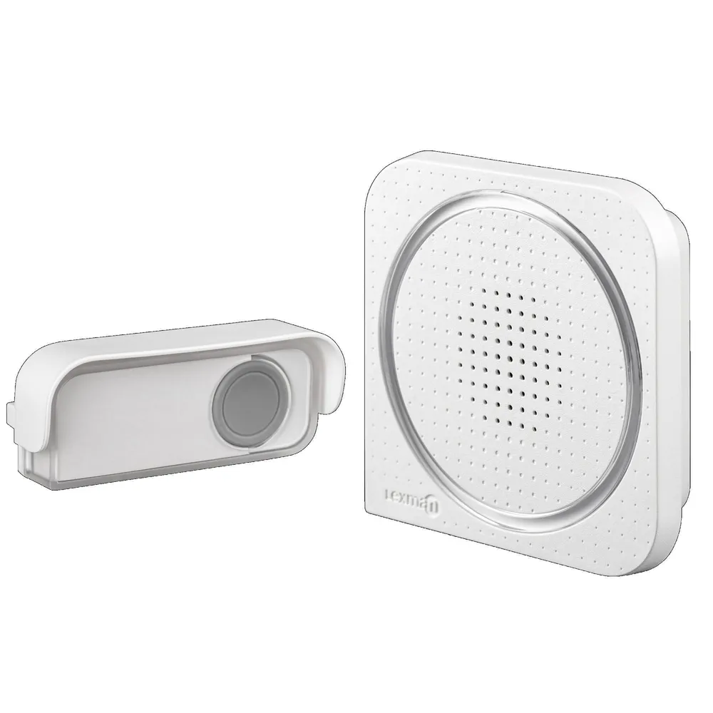 Kit sonerie fara fir Lexman, 85 dB, 230 V, alimentare la priza, alb