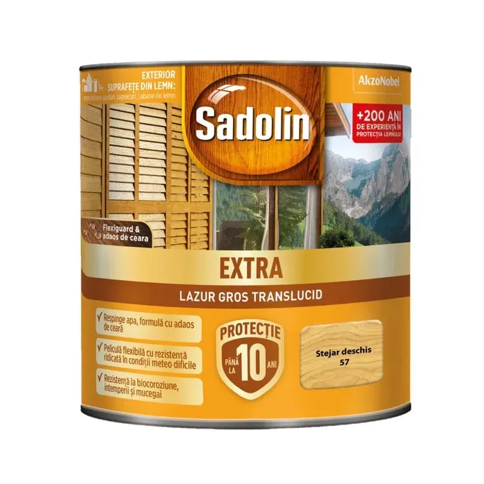 Lac / lazura pentru lemn Sadolin Extra, stejar deschis, exterior, 0.75 L