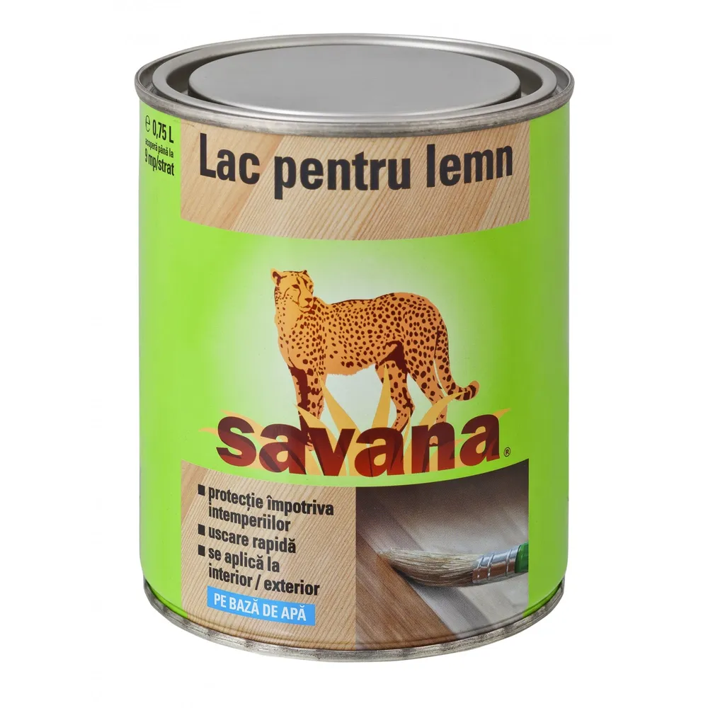 Lac pentru lemn, savana pe baza de apa, 0.75 l, incolor
