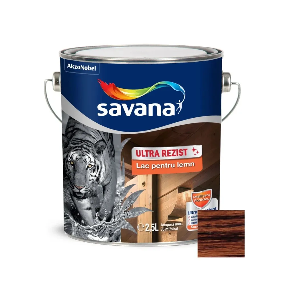 Lac pentru lemn Savana Ultra Rezist, wenge, interior / exterior, 2.5 L