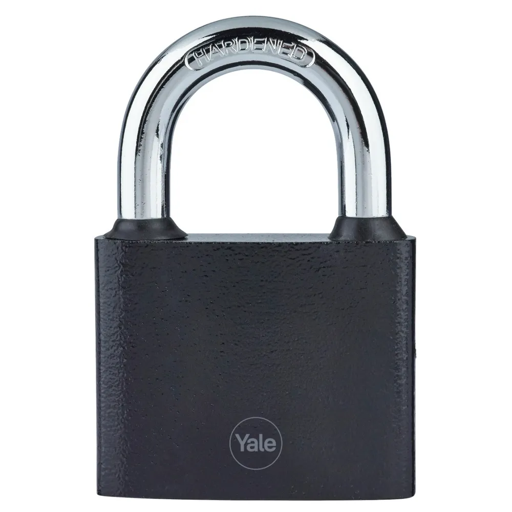 Lacat cu cheie Yale Y111B/60/132/1, otel, negru, 60 mm