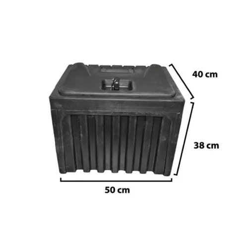 Lada pentru scule fara suport din plastic negru 380x400x500 mm — imaginea 2