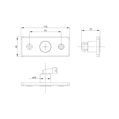 Lampa gabarit auto LED alba 110x45 mm 12-36V Fristom — imaginea 4