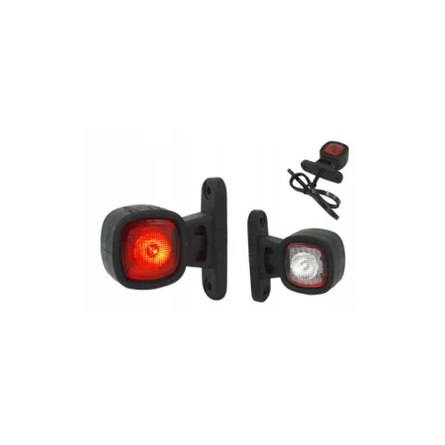 Lampa gabarit auto LED brat 68 mm rosie alba 12-36V IP68 Fristom — imaginea 2