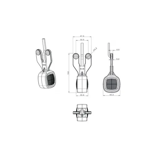 Lampa gabarit auto LED cu brat 102 mm rosie alba 12-36V IP68 Fristom — imaginea 5