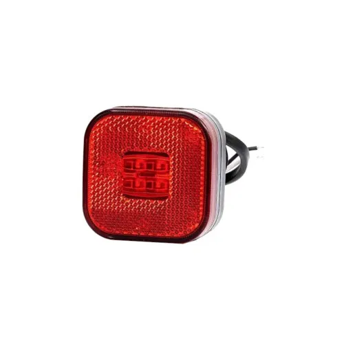 Lampa gabarit auto LED rosie 62x62 mm 12-36V Fristom