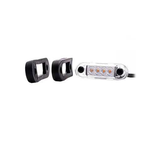 Lampa gabarit auto LED slim galbena 84x27 mm 12-36V cu garnituri bullbar Fristom — imaginea 7