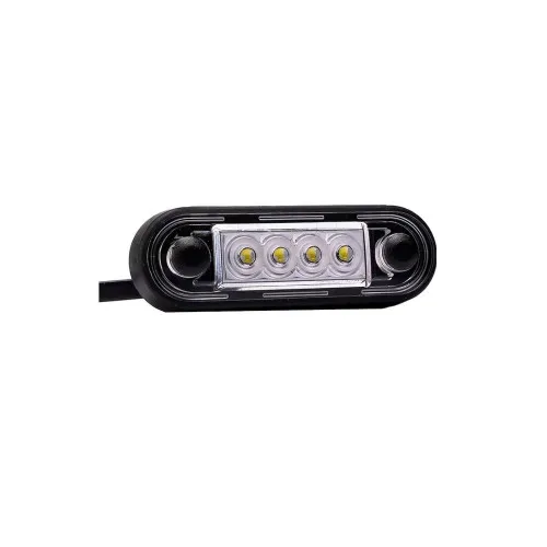 Lampa gabarit auto LED slim rosie 84x27 mm 12-36V cu garnituri bullbar Fristom