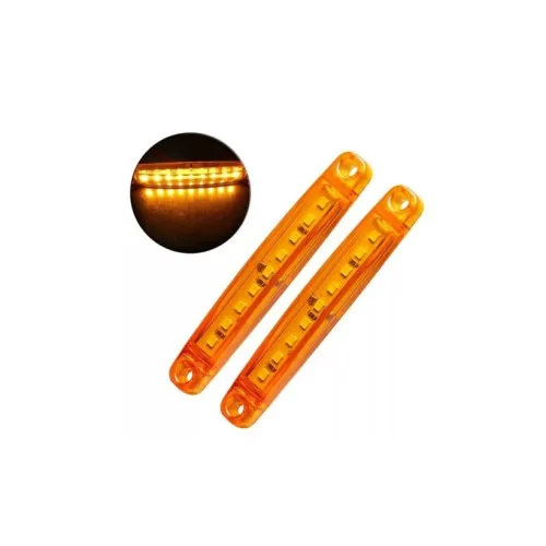 Lampa laterala auto LED 9 SMD 12V/24V alb rosu portocaliu — imaginea 3