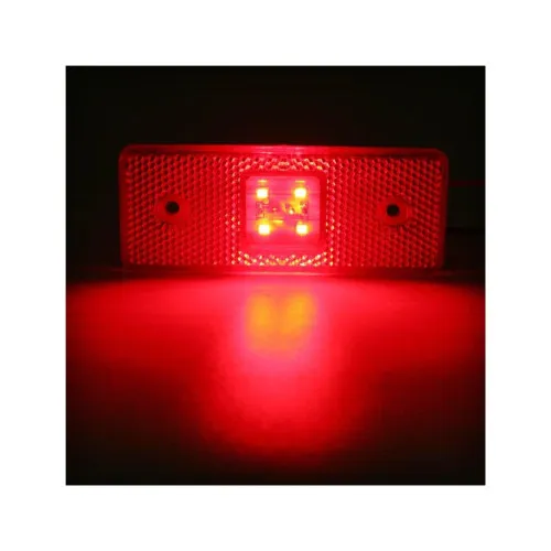 Lampa laterala LED rosie 4 LED 12V/24V — imaginea 3