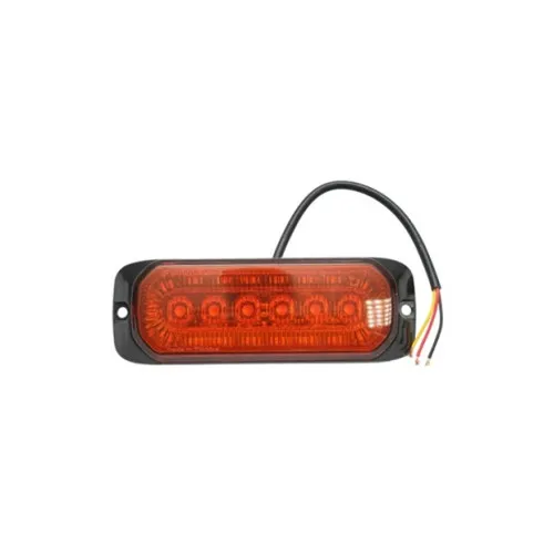 Lampa laterala stroboscopica LED 12V-24V galbena 24 LED-uri 9 functii 132x46mm