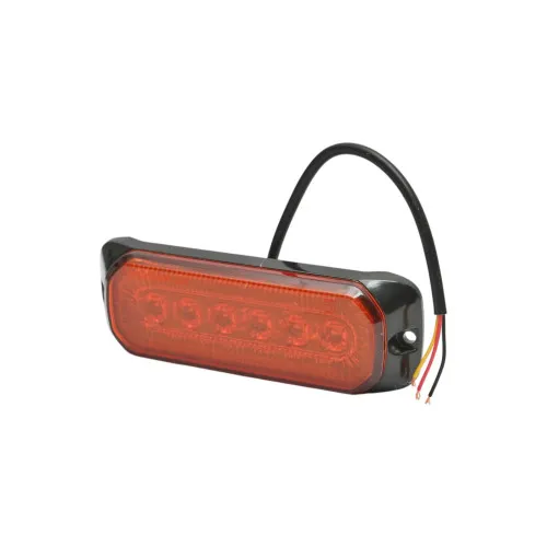 Lampa laterala stroboscopica LED 12V-24V galbena 24 LED-uri 9 functii 132x46mm — imaginea 2