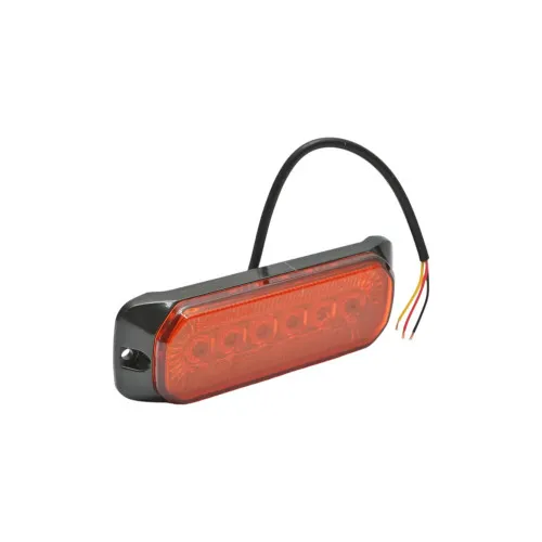 Lampa laterala stroboscopica LED 12V-24V galbena 24 LED-uri 9 functii 132x46mm — imaginea 3