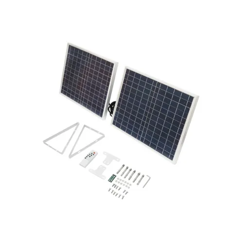 Lampa LED 63W 126 x 0.5W cu panou solar 25W si baterie 7V 10Ah — imaginea 2